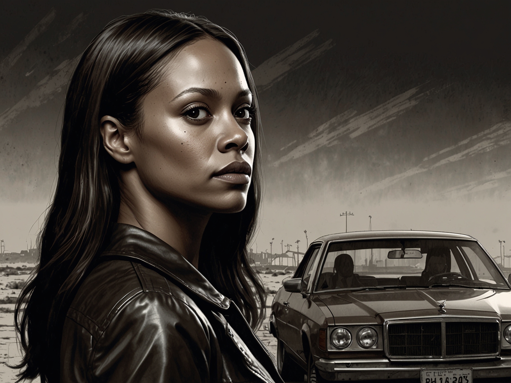 An image illustrating a high-stakes moment from Lioness, with characters in negotiation, emphasizing the political and cartel conflicts that define the series.