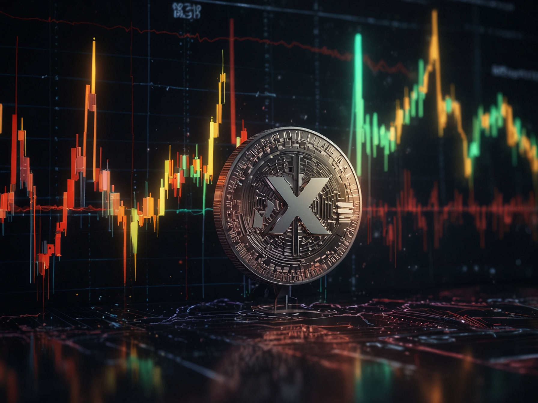 An engaging visual featuring a meeting room where Ripple CEO Brad Garlinghouse is discussing strategies with industry leaders, representing the collaborative efforts in the crypto market.