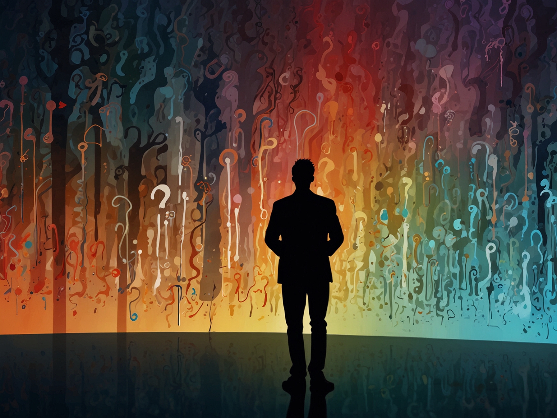 A conceptual image of a digital lock and key representing privacy, surrounded by various names, emphasizing the challenges of digital identity and AI responses.