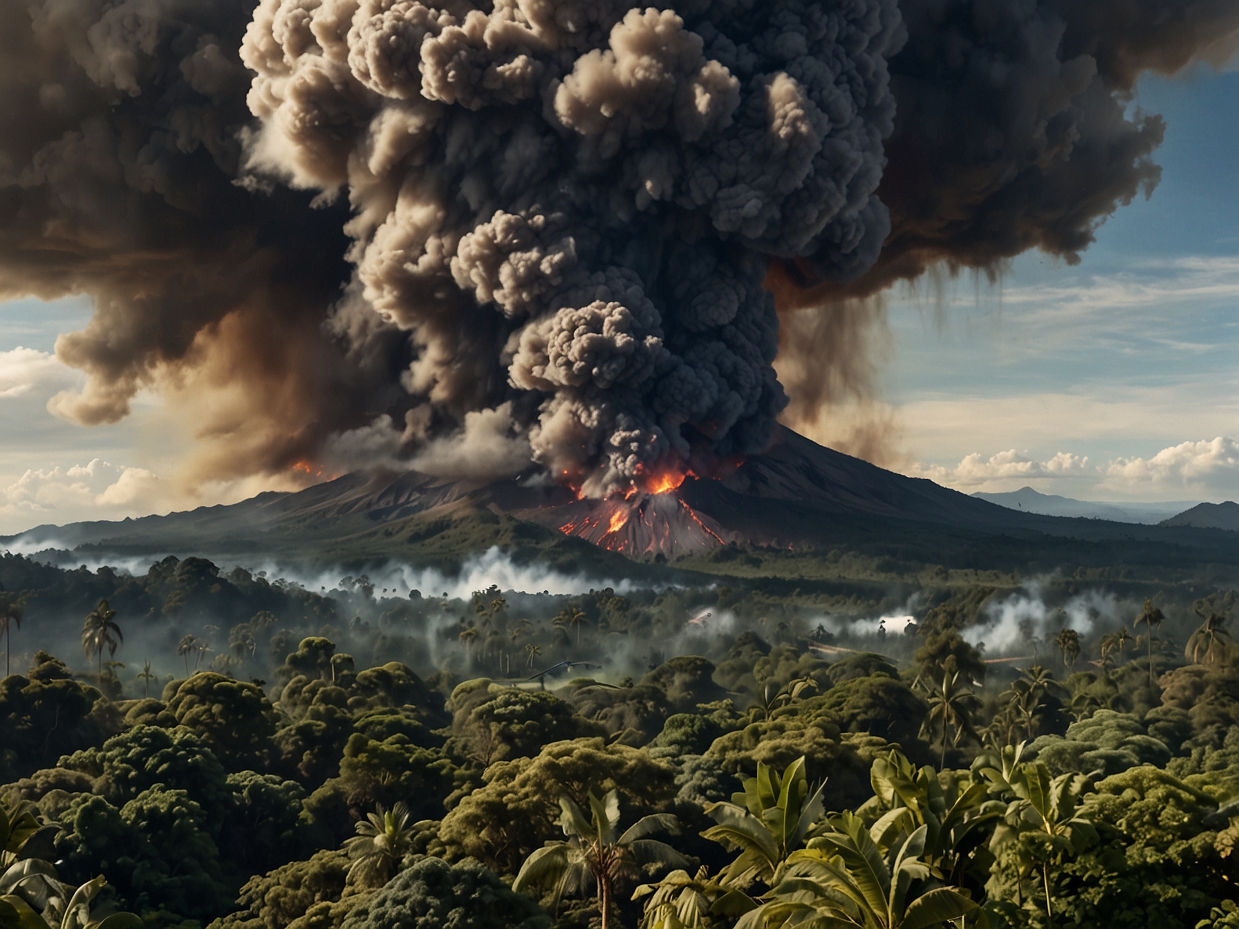 A close-up of the ash-covered ground and sparse vegetation near Kanlaon Volcano, indicating the aftermath of the eruption and the impact of volcanic gases in the area.