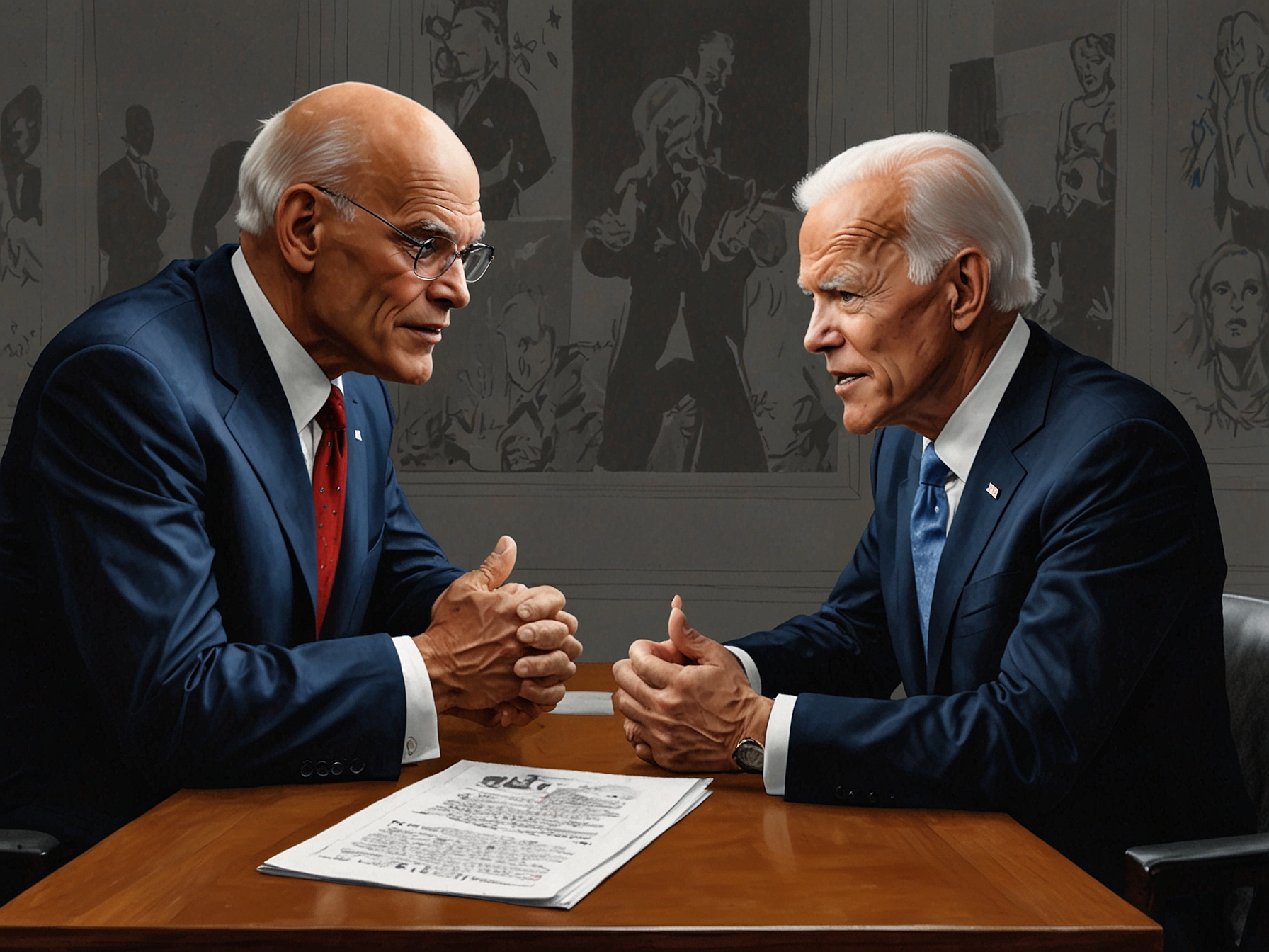 A visual metaphor for political tragedy, showing a road sign indicating lost opportunities and paths not taken in the context of Biden's presidency.