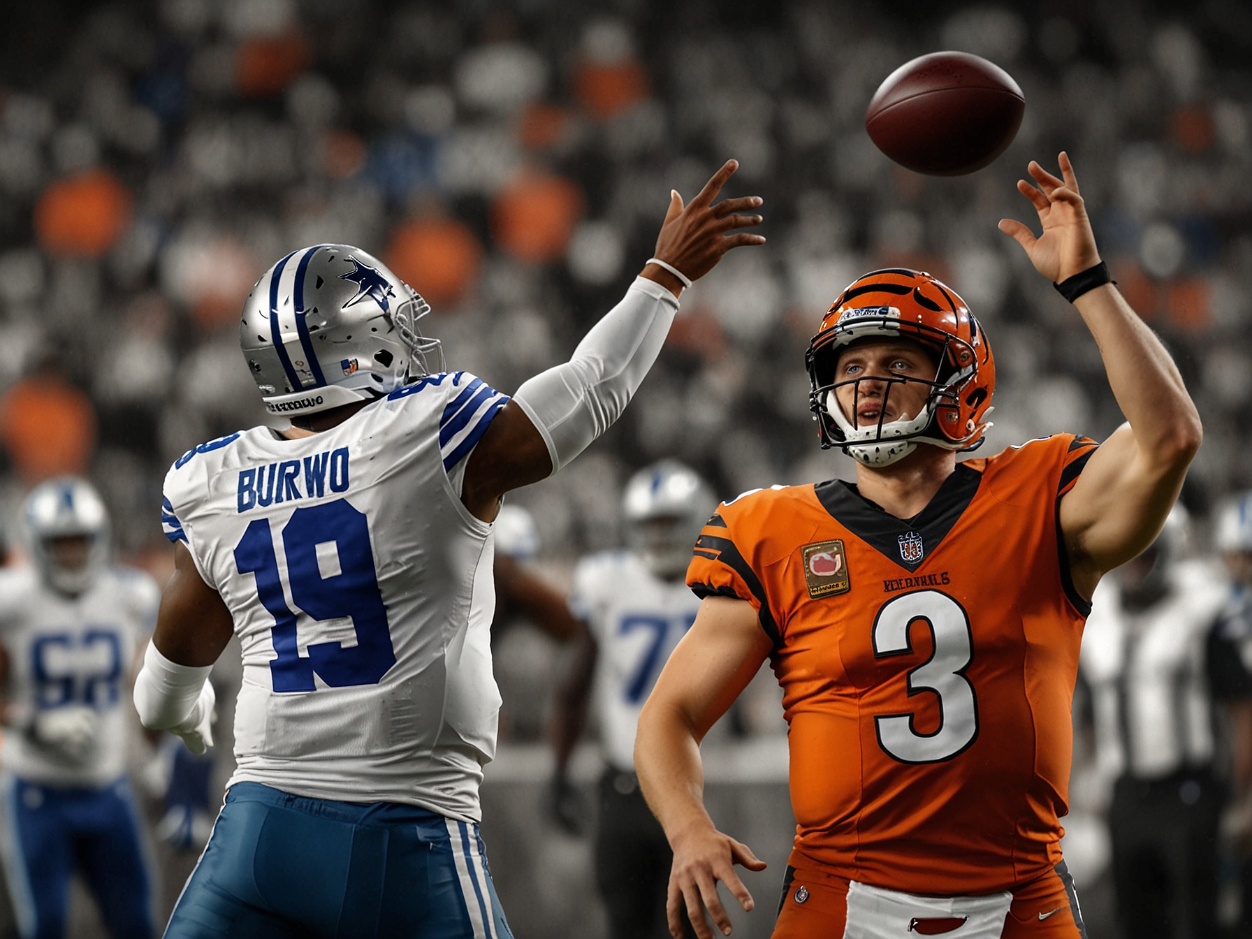 Dallas Cowboys players huddle on the sidelines, reflecting on their special teams blunder that led to the Bengals' game-winning touchdown.