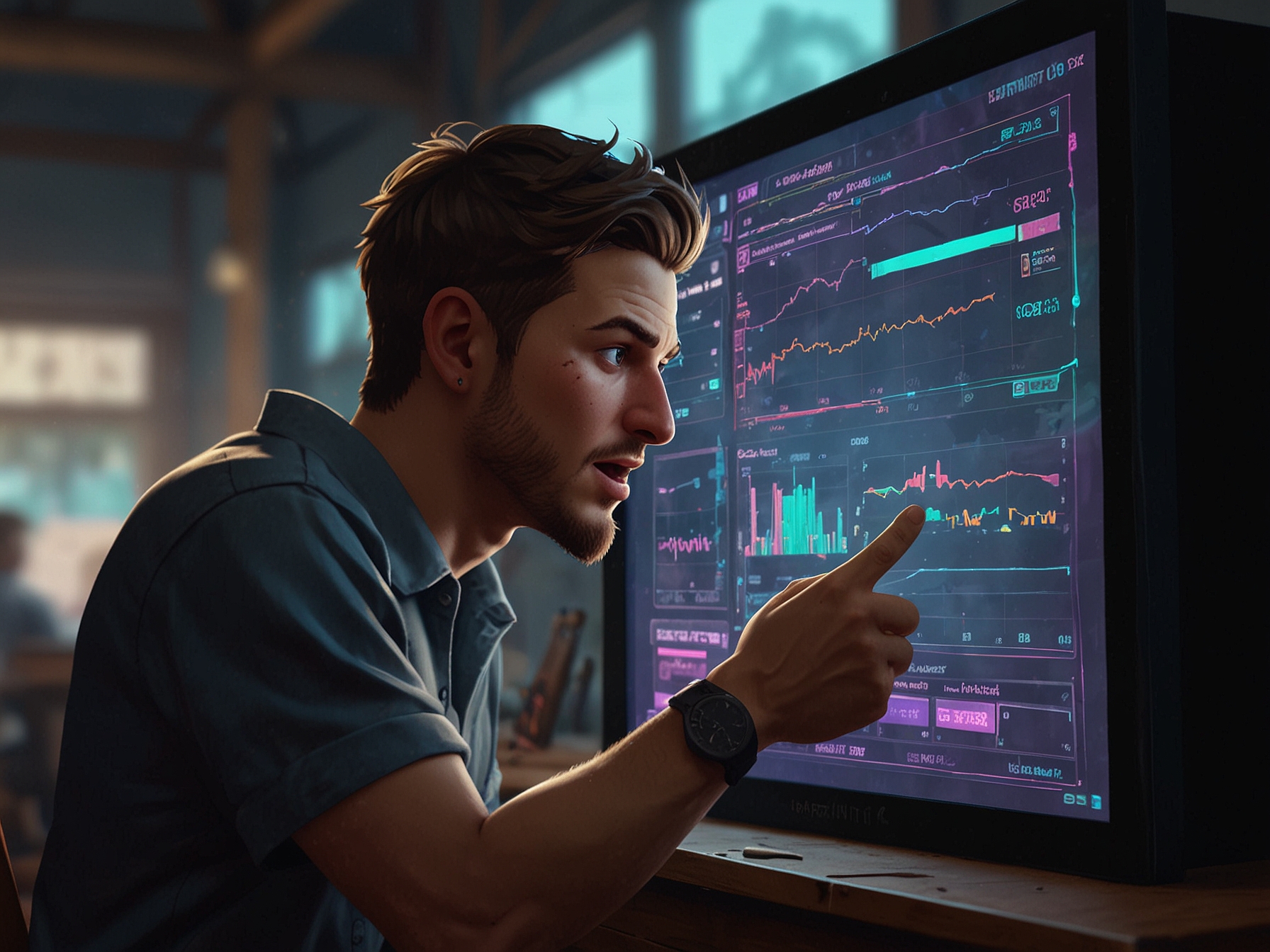 A visual representation of young gamers engrossed in playing Fortnite, overlayed with a cautionary message about financial implications and accidental purchases, emphasizing the need for transparency.