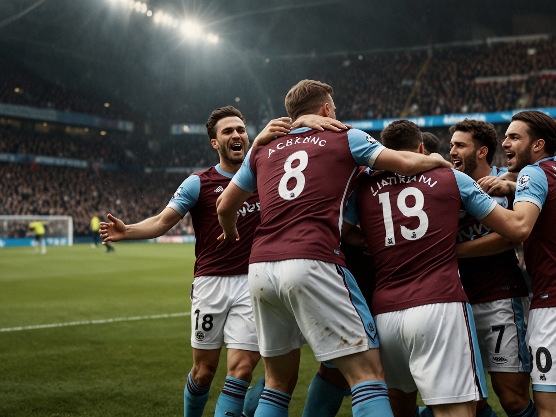 A poignant moment as West Ham fans hold up 'Get Well Soon' signs for Michail Antonio, creating a touching atmosphere of community and support before the match begins.