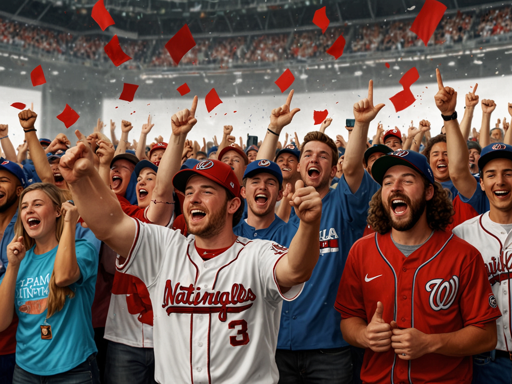 A close-up of the ping pong balls used in the MLB draft lottery, with the Nationals logo prominently featured, symbolizing the chance and excitement of drafting top talent.