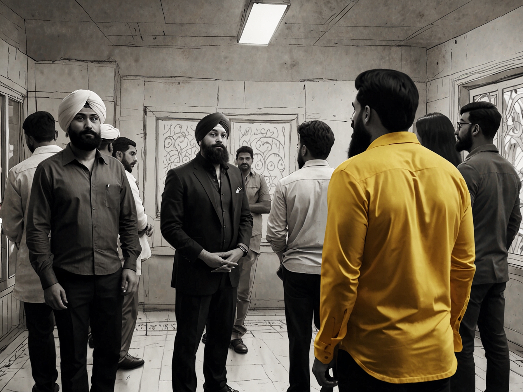 Contestants gathered for a nomination discussion in the Bigg Boss house, showcasing the shifting alliances and brewing conflicts. The sense of anxiety is palpable among the group as they plot their next moves.