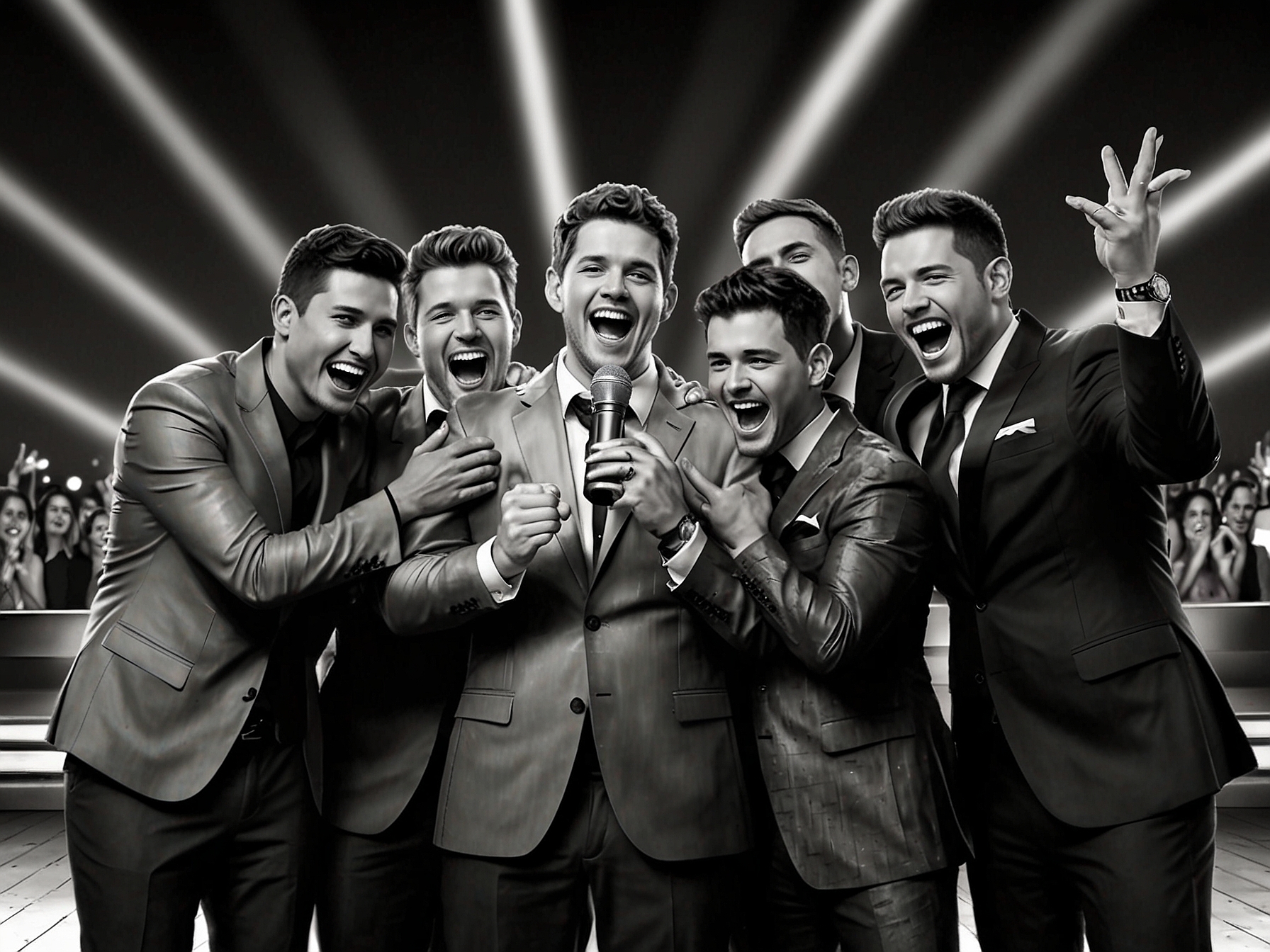 An emotional moment captured between Sofronio Vasquez and Michael Bublé, reflecting their mentor-student bond as they celebrate the victory and shared musical journey.