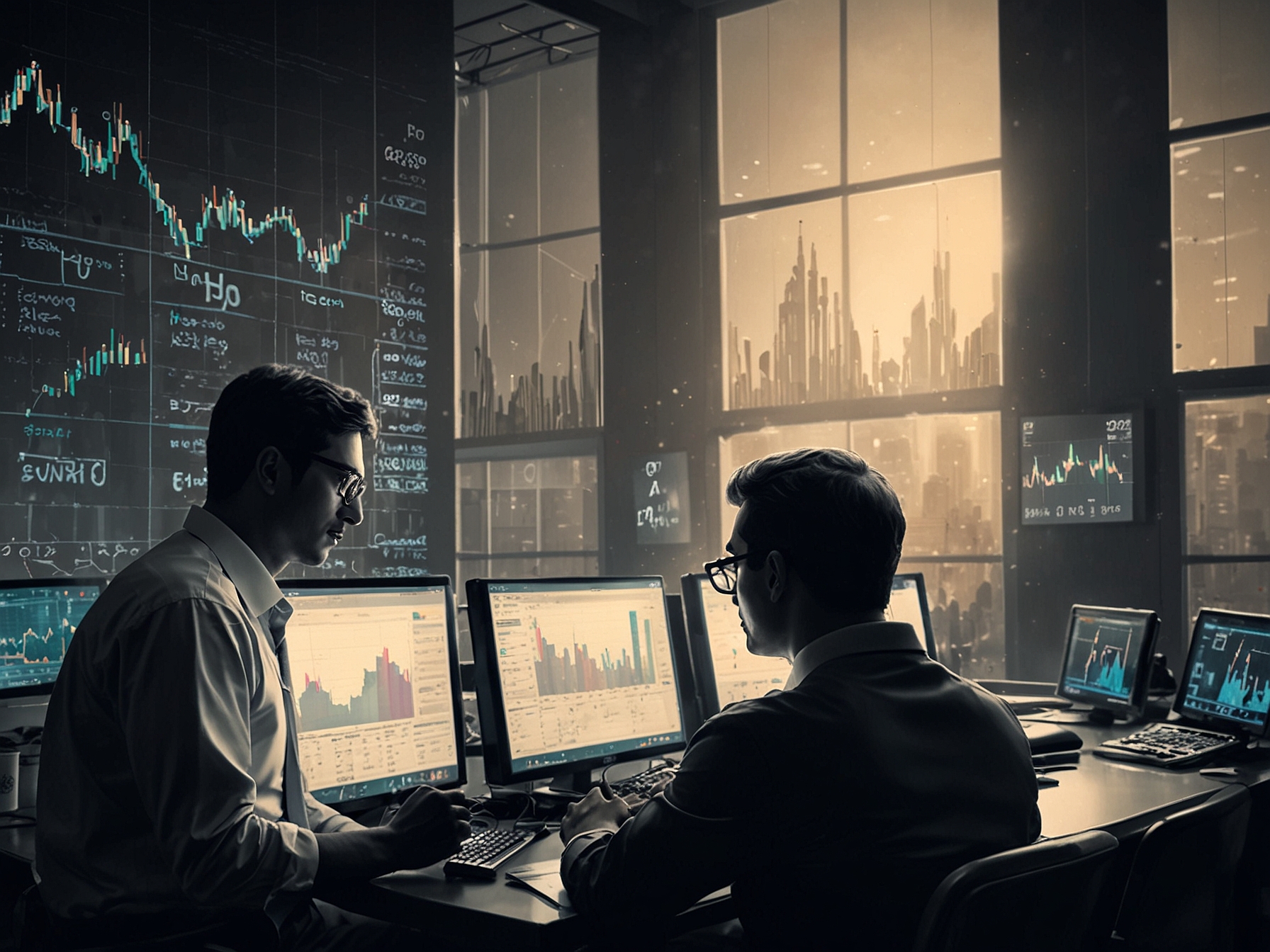 An illustration depicting a young investor engaged with tech stocks on a digital platform, emphasizing the appeal of investing in Mobikwik.