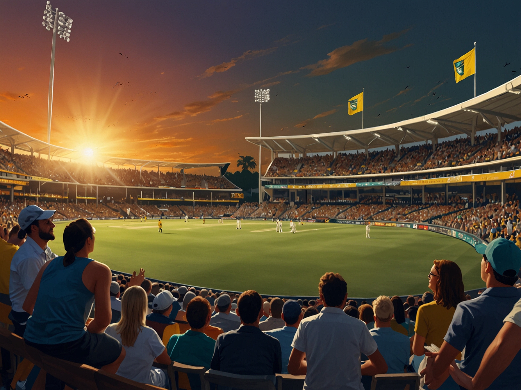 The scoreboard showing Australia's 261/5, with tense moments captured as India Women prepares to bat, reflecting the critical turning point of the match.