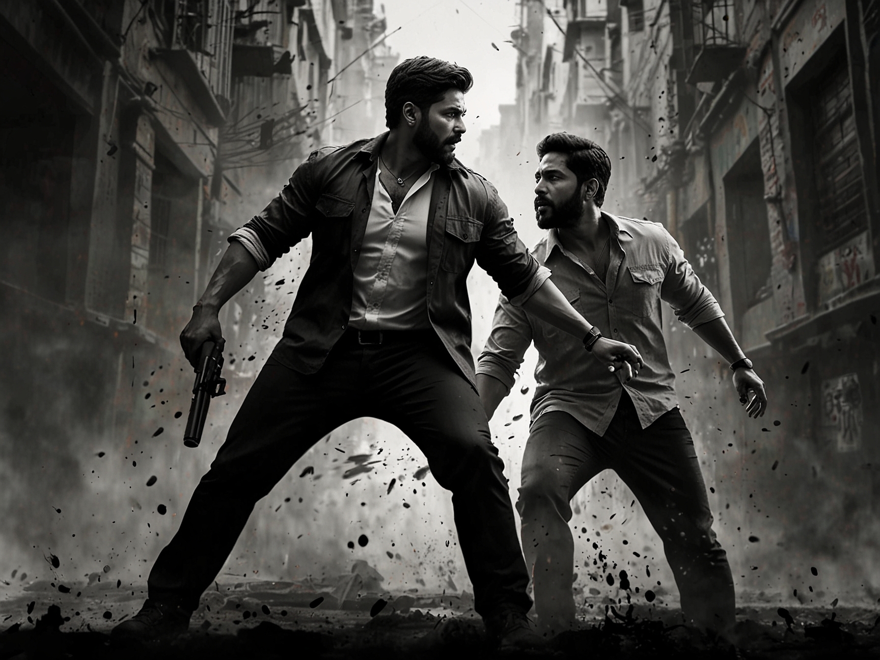 A promotional poster of Pushpa 2 featuring Allu Arjun and Rashmika Mandanna, capturing their powerful on-screen chemistry and the essence of the film's narrative.