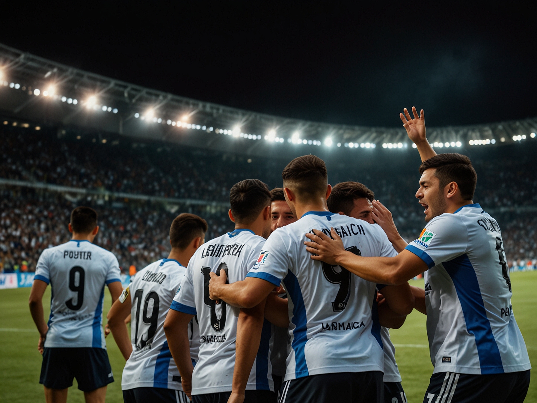 Pachuca's Oussama Idrissi skillfully dribbling past Botafogo defenders, illustrating the pivotal moment that turned the game in favor of Pachuca during the match.