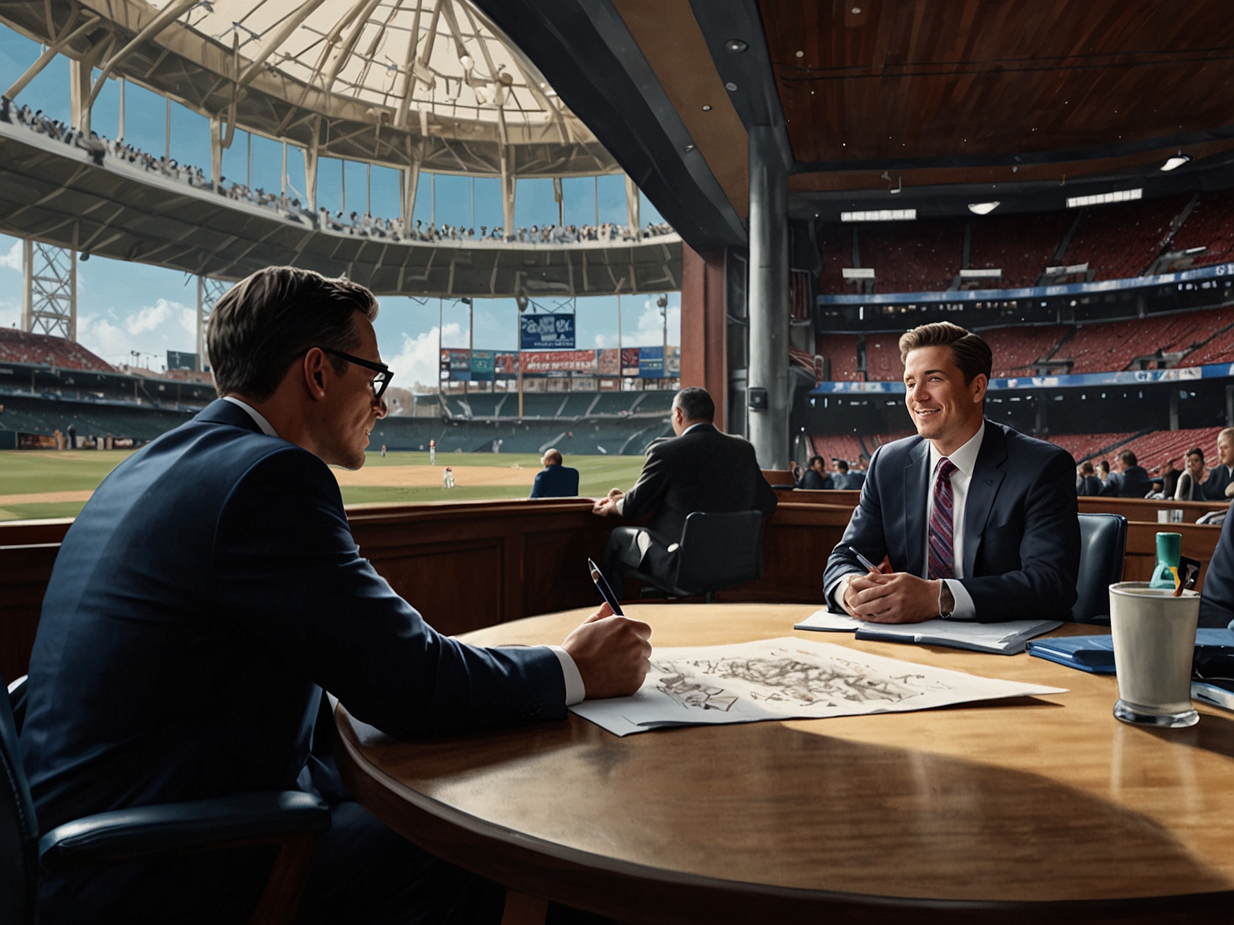 A split image featuring Cody Bellinger in a Cubs uniform on one side and Kyle Tucker in an Astros uniform on the other, highlighting their potential trades between the teams during the MLB offseason talks.