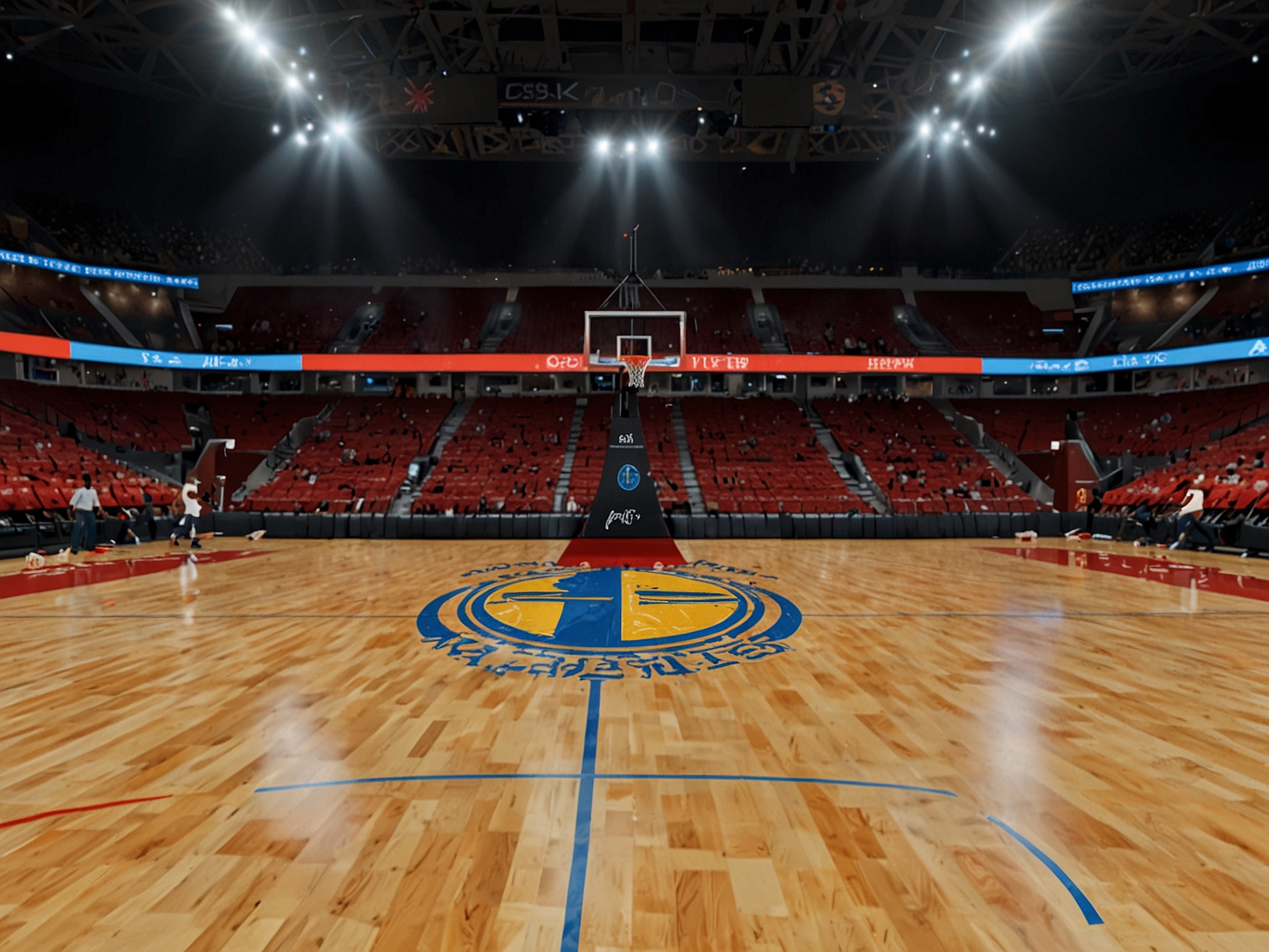 A split-screen image of Steph Curry and Alperen Sengun in their team jerseys, showing determination as they prepare for the crucial playoff game, highlighting the intensity of the NBA's injury-stricken matchup.