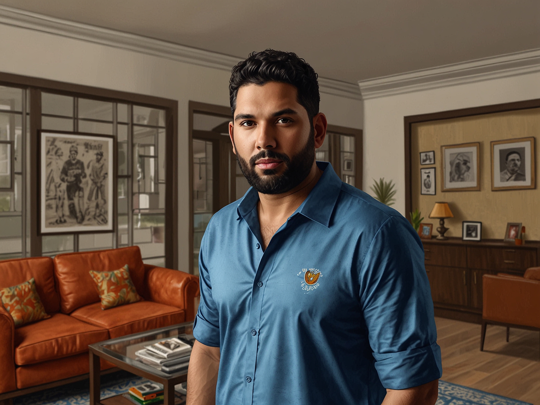 A panoramic view of Yuvraj Singh's stunning villa in Goa, set against a backdrop of sun-kissed beaches and lush greenery, symbolizing relaxation and luxury.