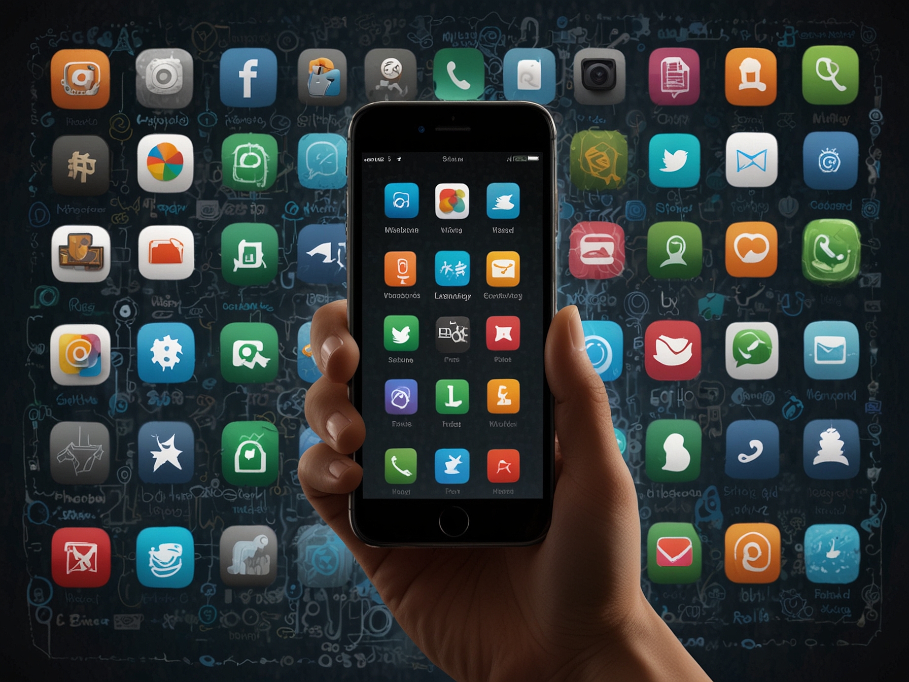 A visual representation of the tension between Apple and Google, featuring logos of both companies amidst icons of messaging apps, emphasizing the shift in user preferences and security concerns.