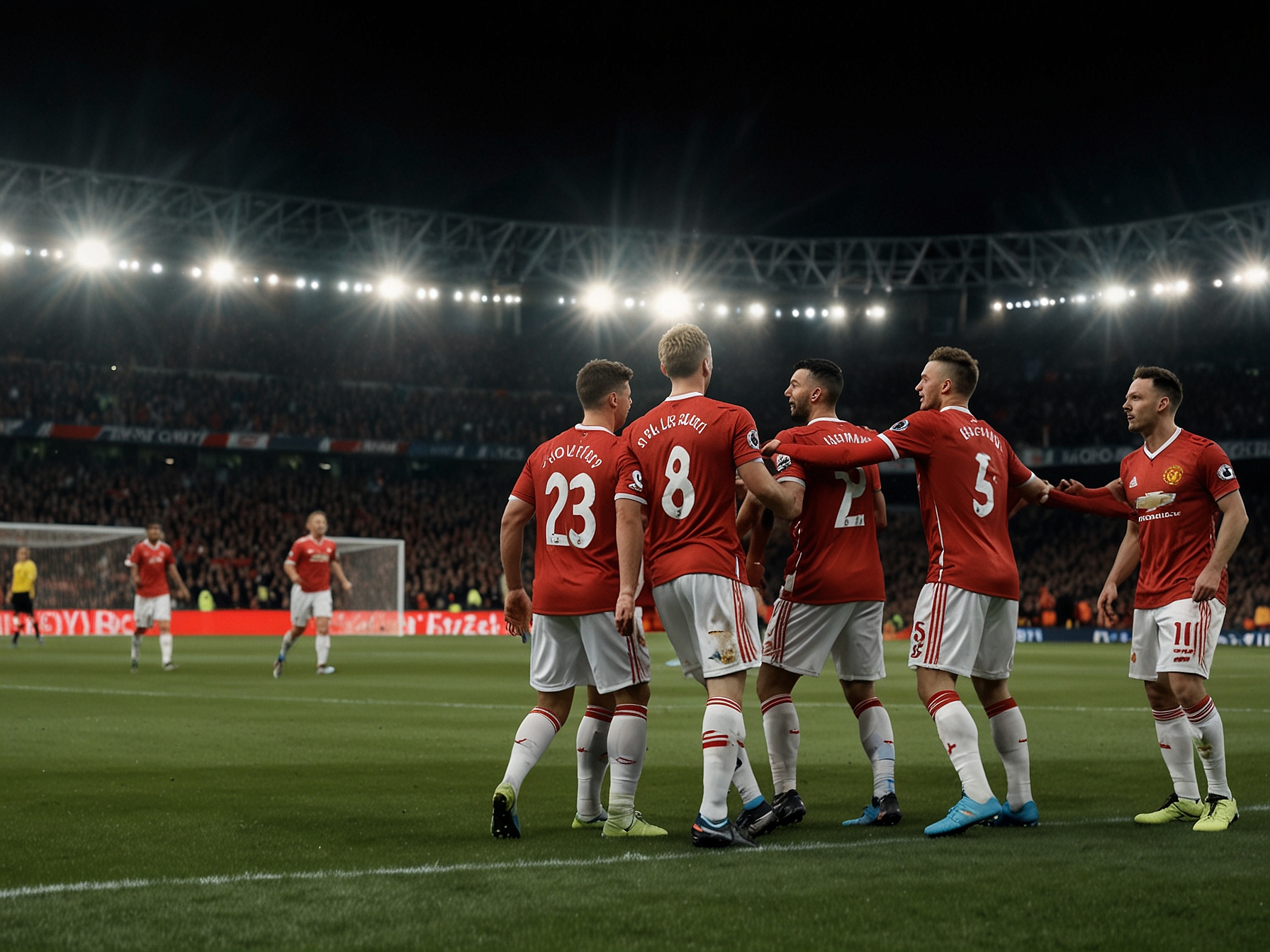 Rasmus Hojlund in action, showcasing his electrifying pace and skill, pivotal in securing the late win for Manchester United against Viktoria Plzeň.