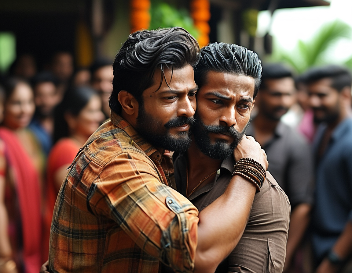 The three stars sit together, engaged in a comforting conversation, reflecting camaraderie and support following a recent emotional turmoil surrounding the Pushpa 2 premiere.