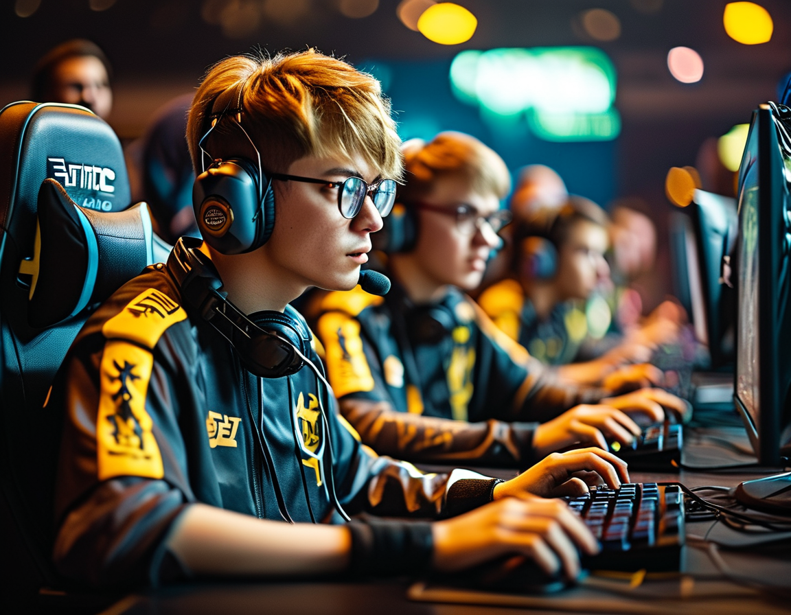 An intense esports match showing players from Fnatic ONIC PH in action, demonstrating teamwork and strategy as they compete in Mobile Legends.