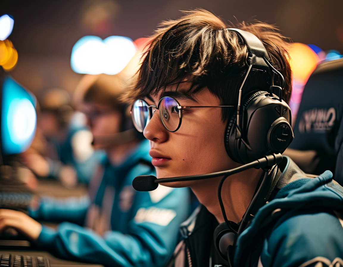Coach Ducky motivating his team during a crucial moment in a championship match, highlighting the importance of leadership and support in esports.