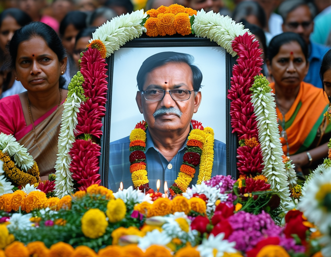 Prominent political leaders from different parties gathering at a tribute event for E.V.K.S. Ilankovan, signifying unity and respect for his contributions to politics.