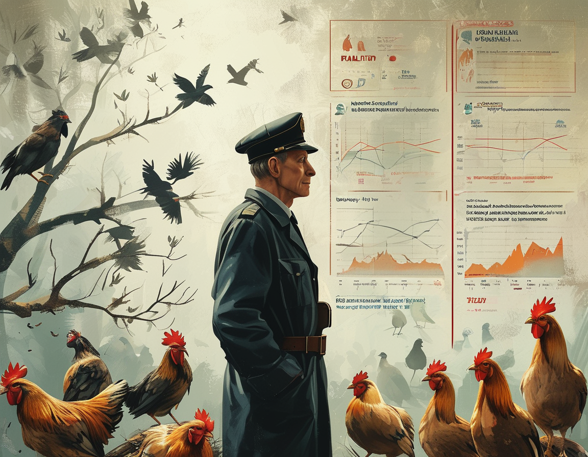 An infographic showing a map of bird flu infections across the U.S., highlighting affected dairy herds and states impacted by the H5N1 outbreak, providing a visual overview of the crisis.