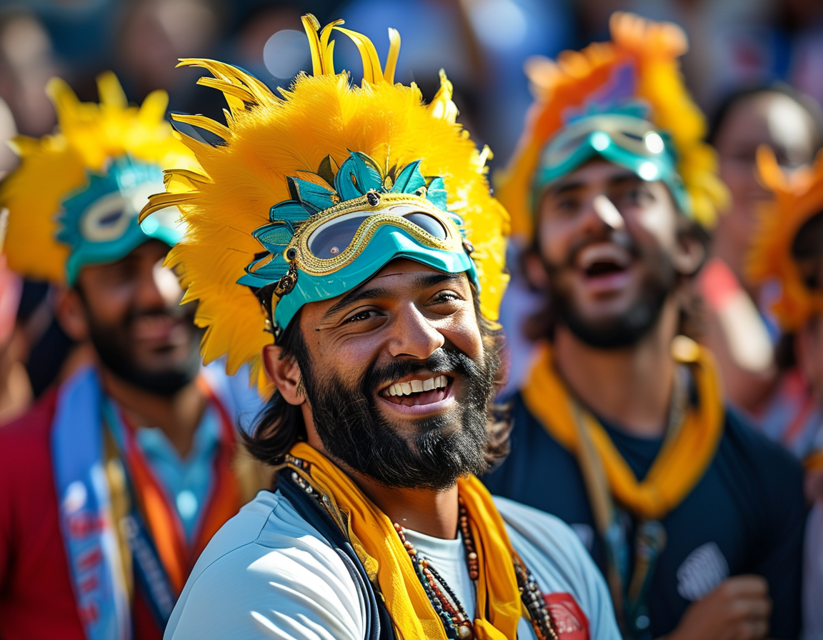 Crowd at the Gabba showcasing a mix of Australian and Indian fans, united by their admiration for Rishabh Pant, immersed in the thrilling atmosphere of the Test match.