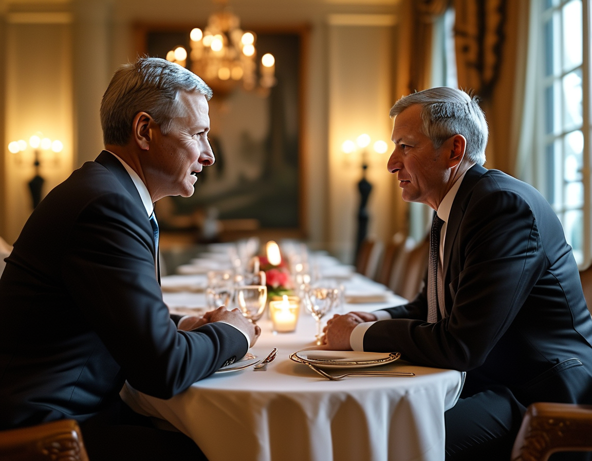 A close-up shot capturing Tim Cook looking reflective, holding a phone, possibly discussing industry challenges related to government regulations.