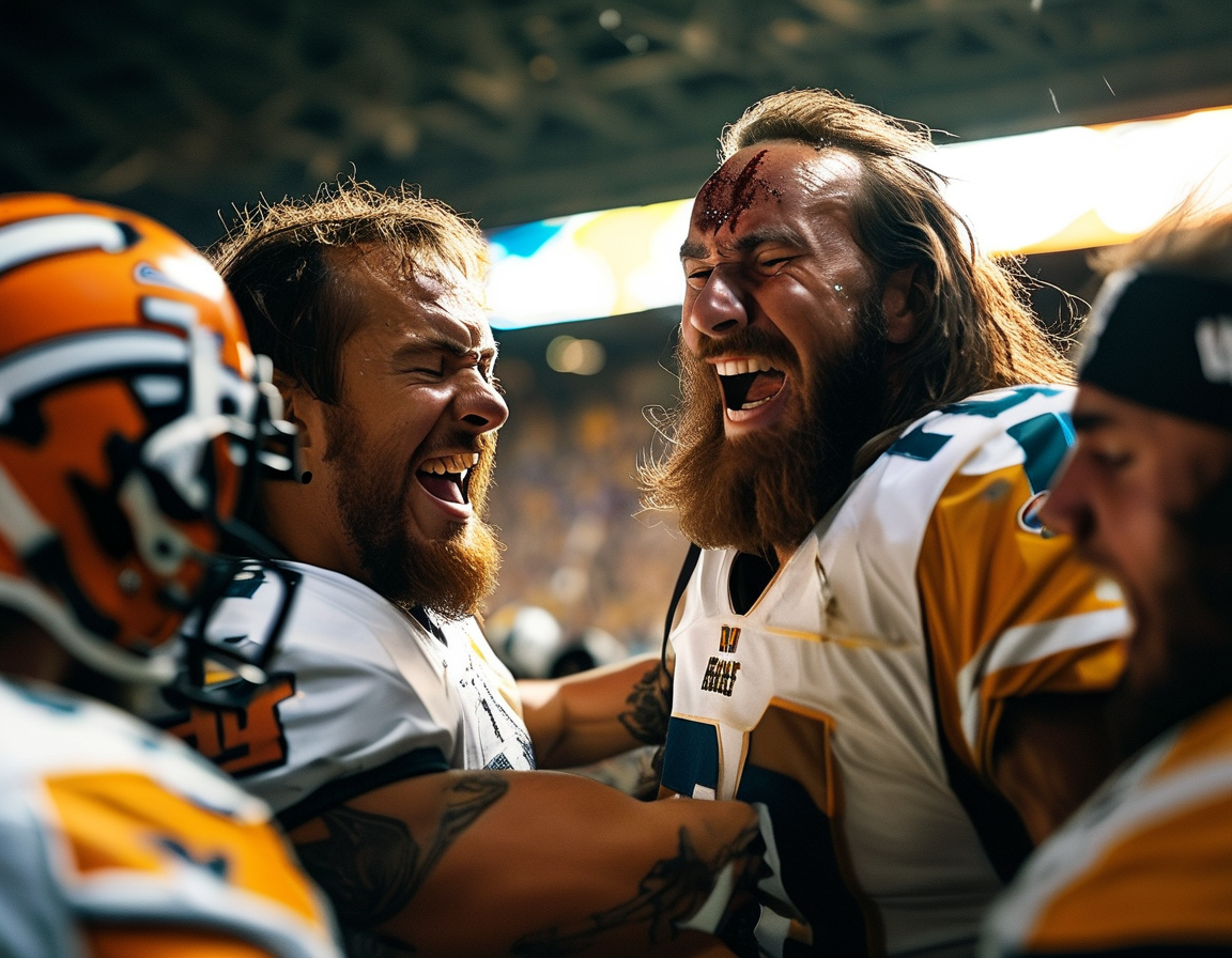 George Karlaftis celebrating after sacking the quarterback, highlighting his determination and skill on the field during the game against the Browns.