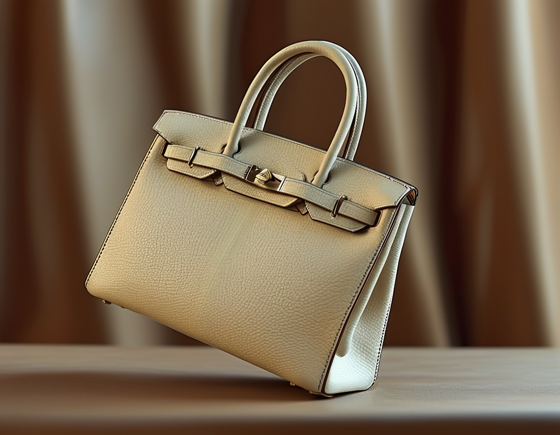 A stylish Hermès store interior featuring the iconic orange boxes and Birkin bags, embodying luxury and exclusivity with a chic contemporary aesthetic.