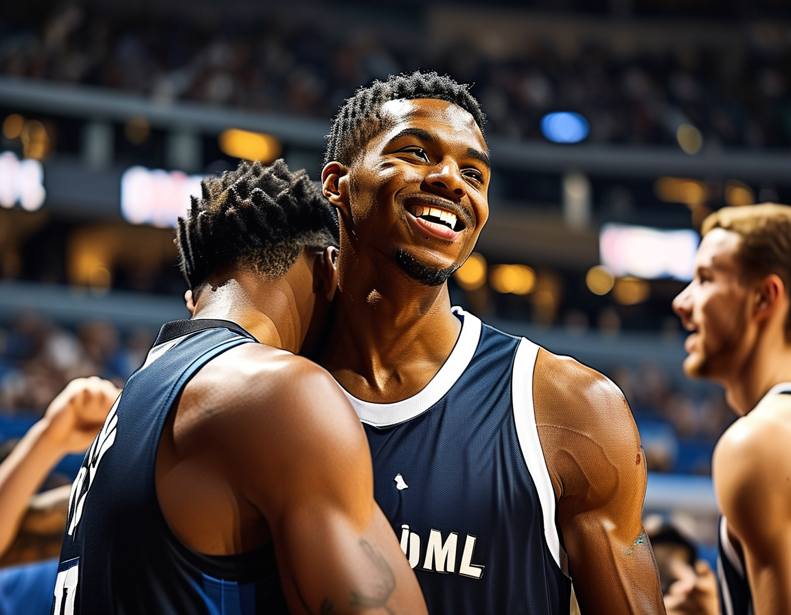 The Charlotte Hornets huddle together, symbolizing their resolve and teamwork as they prepare to face the Philadelphia 76ers, embodying hope and determination.