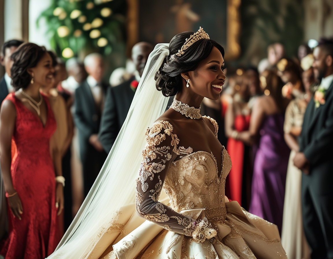 The wedding venue beautifully decorated, showcasing an intimate setting at The Maybourne Beverly Hills, filled with flowers and mementos symbolizing love.