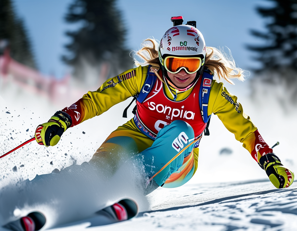 A warm moment of camaraderie between Sofia Goggia and Lindsey Vonn, both smiling and engaged in conversation, embodying their strong friendship built through shared challenges.