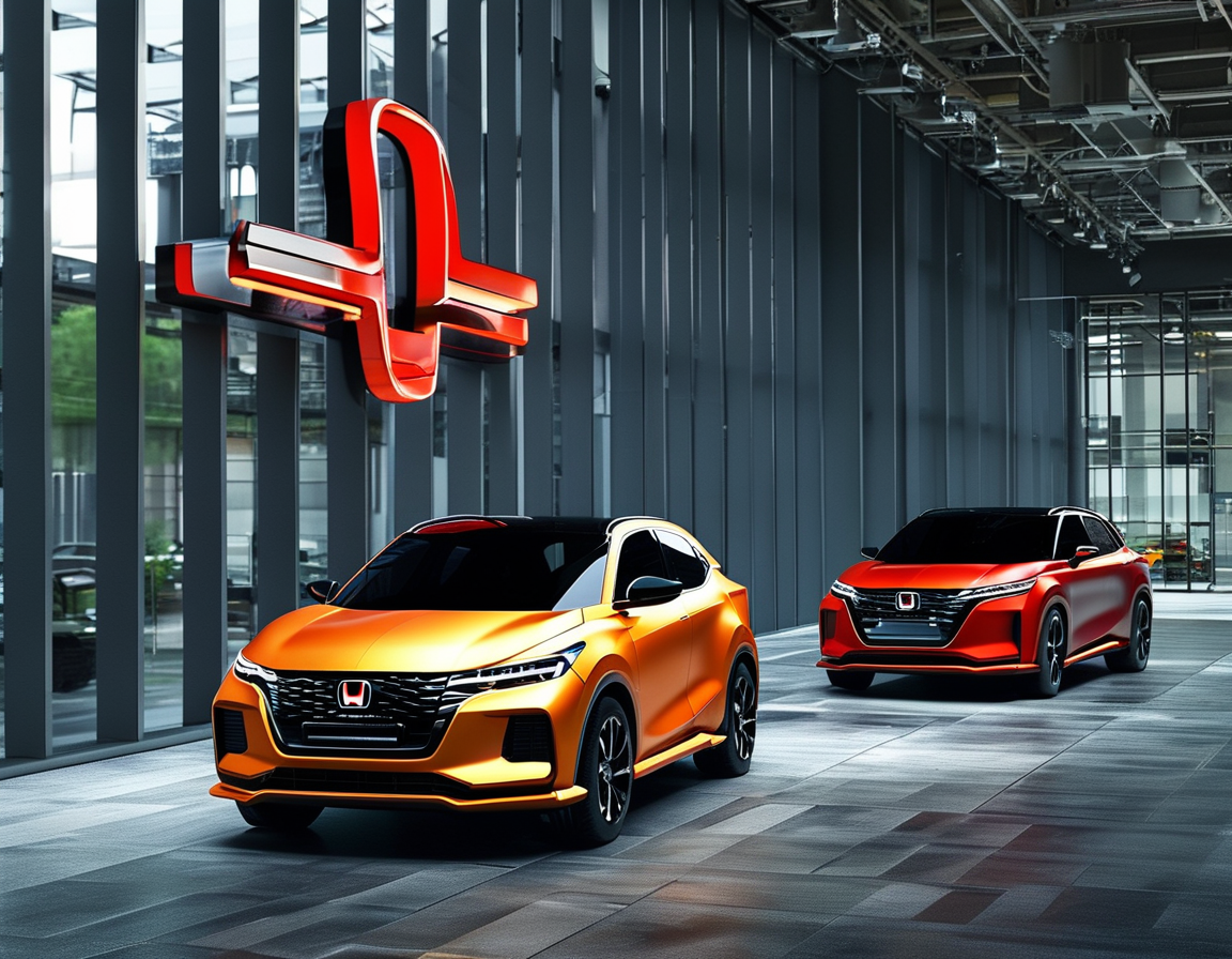 A visual representation of Honda and Nissan logos merging together, symbolizing their potential partnership in the automotive sector.