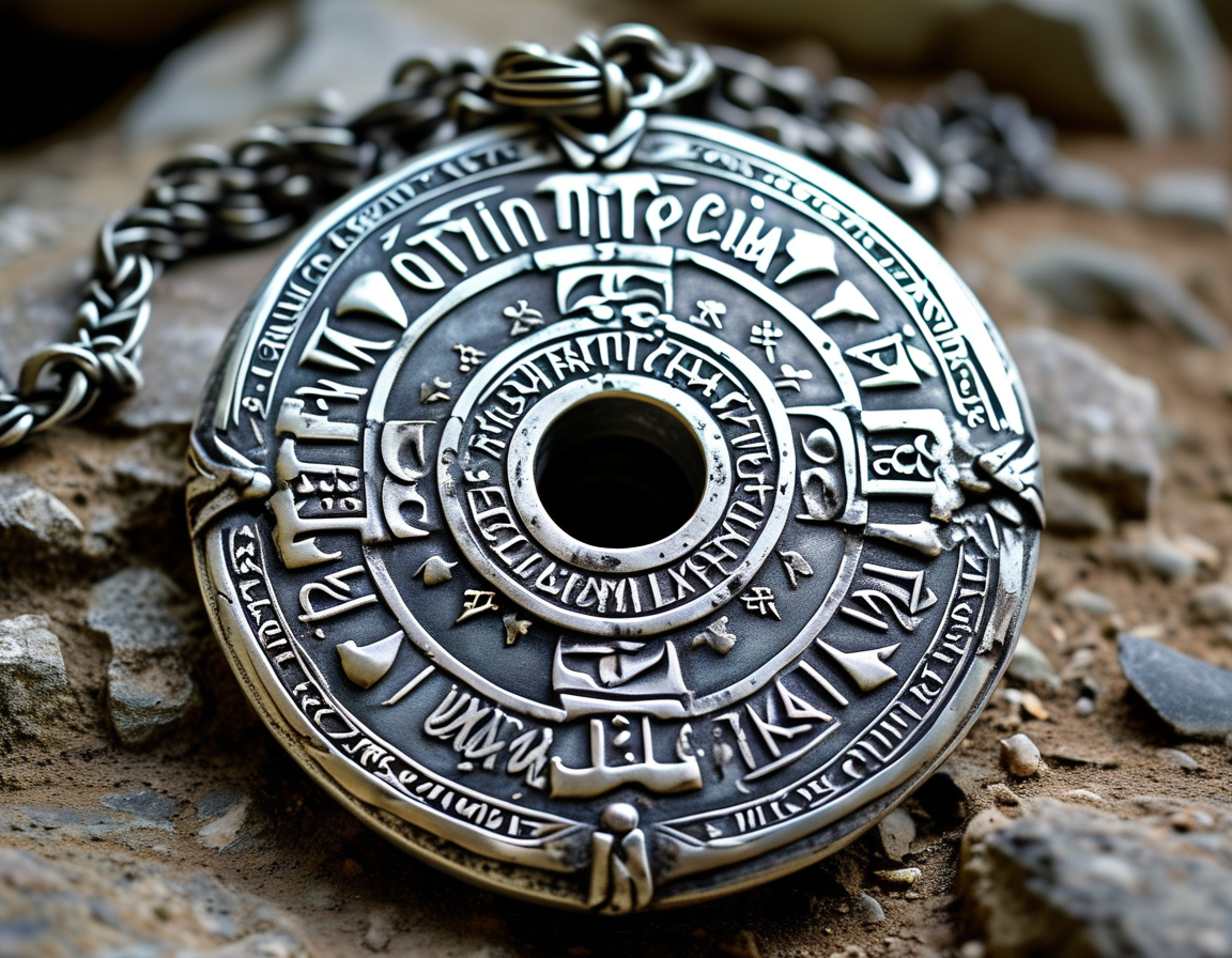 A close-up view of the silver amulet showcasing its 18-line Latin inscription highlighted by archaeological tools, revealing the significance of the discovery.