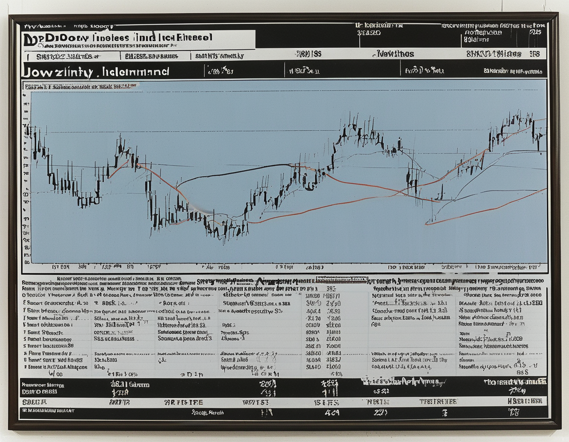 A graph showing the Dow Jones Industrial Average and its steep decline over nine consecutive days, with annotations highlighting the significance of this historic losing streak since 1978.