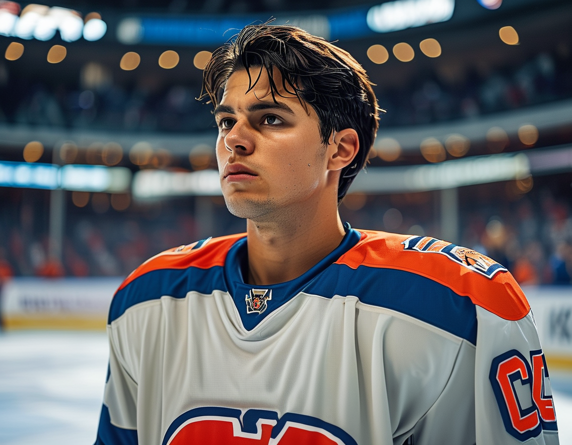 A split image featuring both Kakko and Borgen, illustrating their respective journeys as they embark on new paths with their teams, highlighting the bittersweet nature of sports trades.