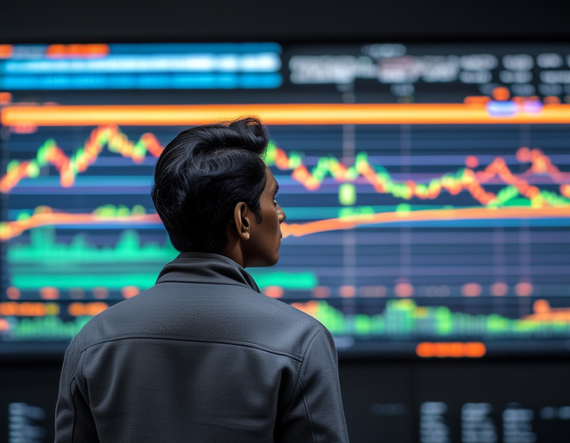 A close-up of financial analysts discussing market trends and IPO performances, representing the collaboration and insights shaping investment decisions in fintech.