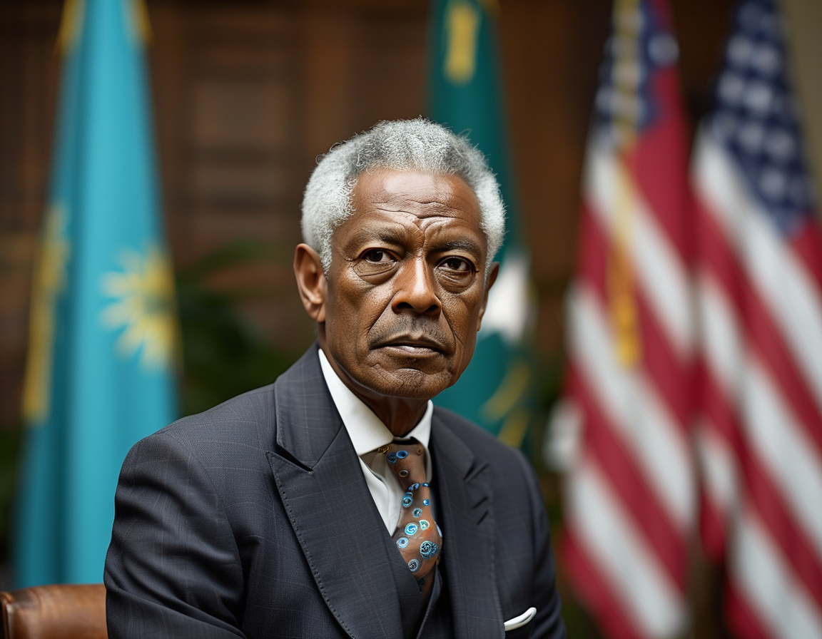 A collage featuring Herschel Walker's football career highlights alongside political campaign imagery, illustrating his transition from sports to diplomacy.