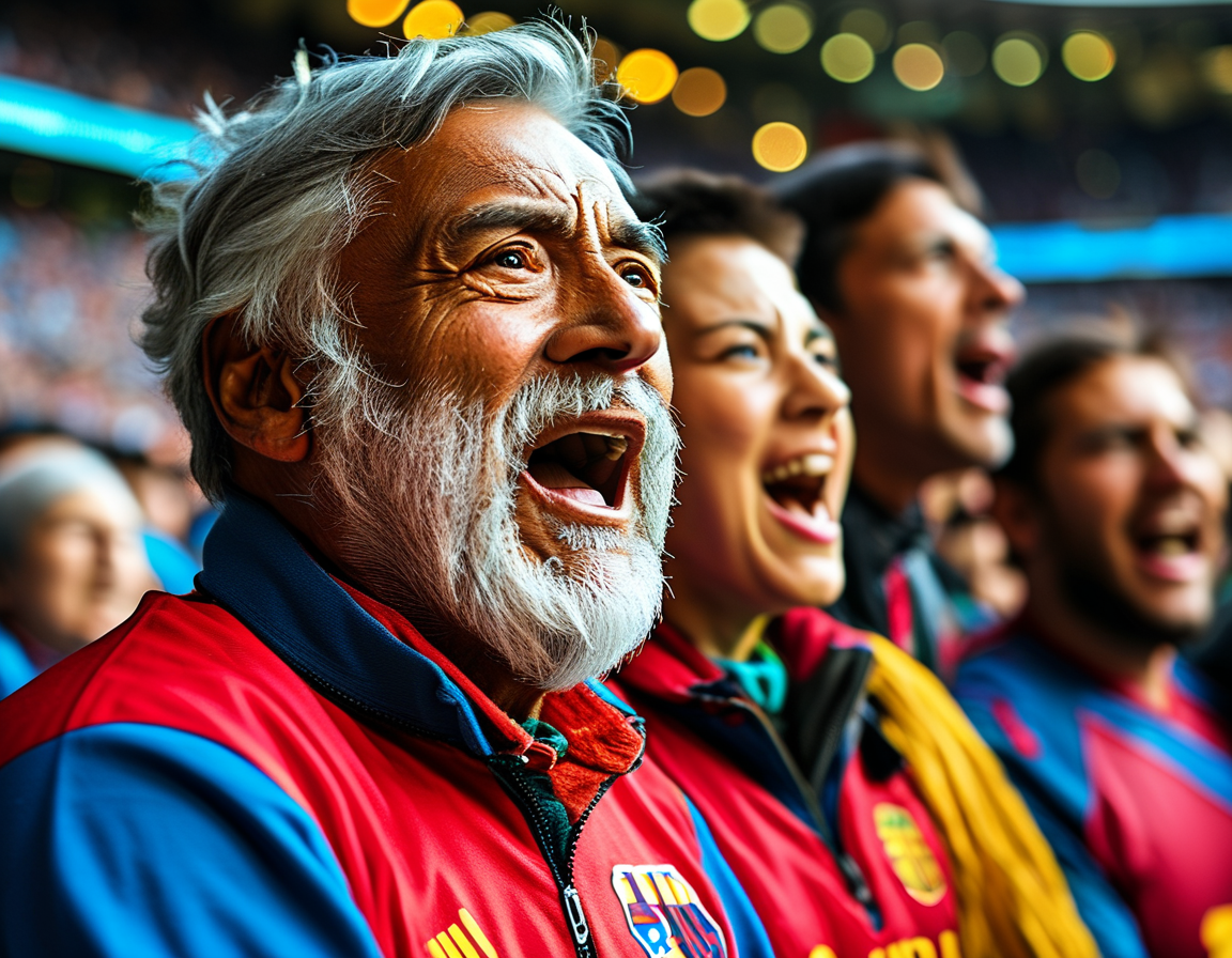 An electrifying scene at Atanasio Girardot stadium packed with passionate fans wearing Atlético Nacional and Tolima jerseys, cheering loudly in anticipation of the final match.