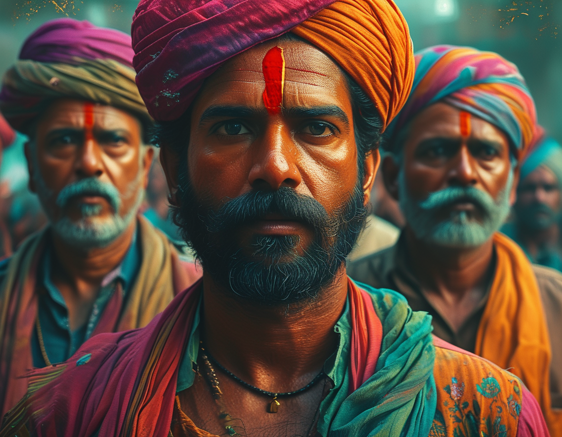 A moment from the film illustrating the characters engaging in profound dialogue, set against a backdrop of elaborate visuals that enhance the narrative's metaphoric depth.