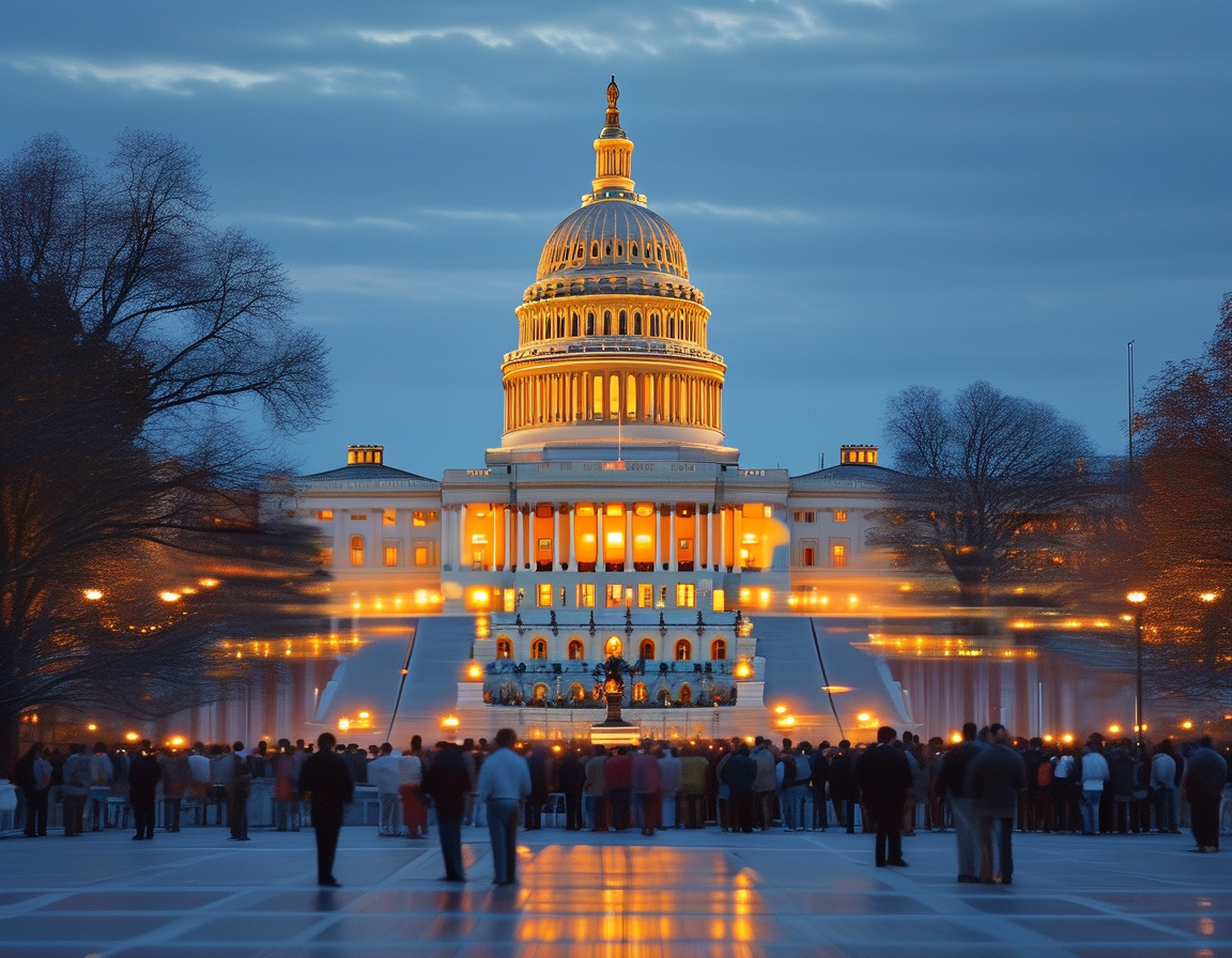 A visual representation of Americans impacted by disaster relief, showing families in recovery efforts from natural disasters, symbolizing the human cost of government funding decisions.