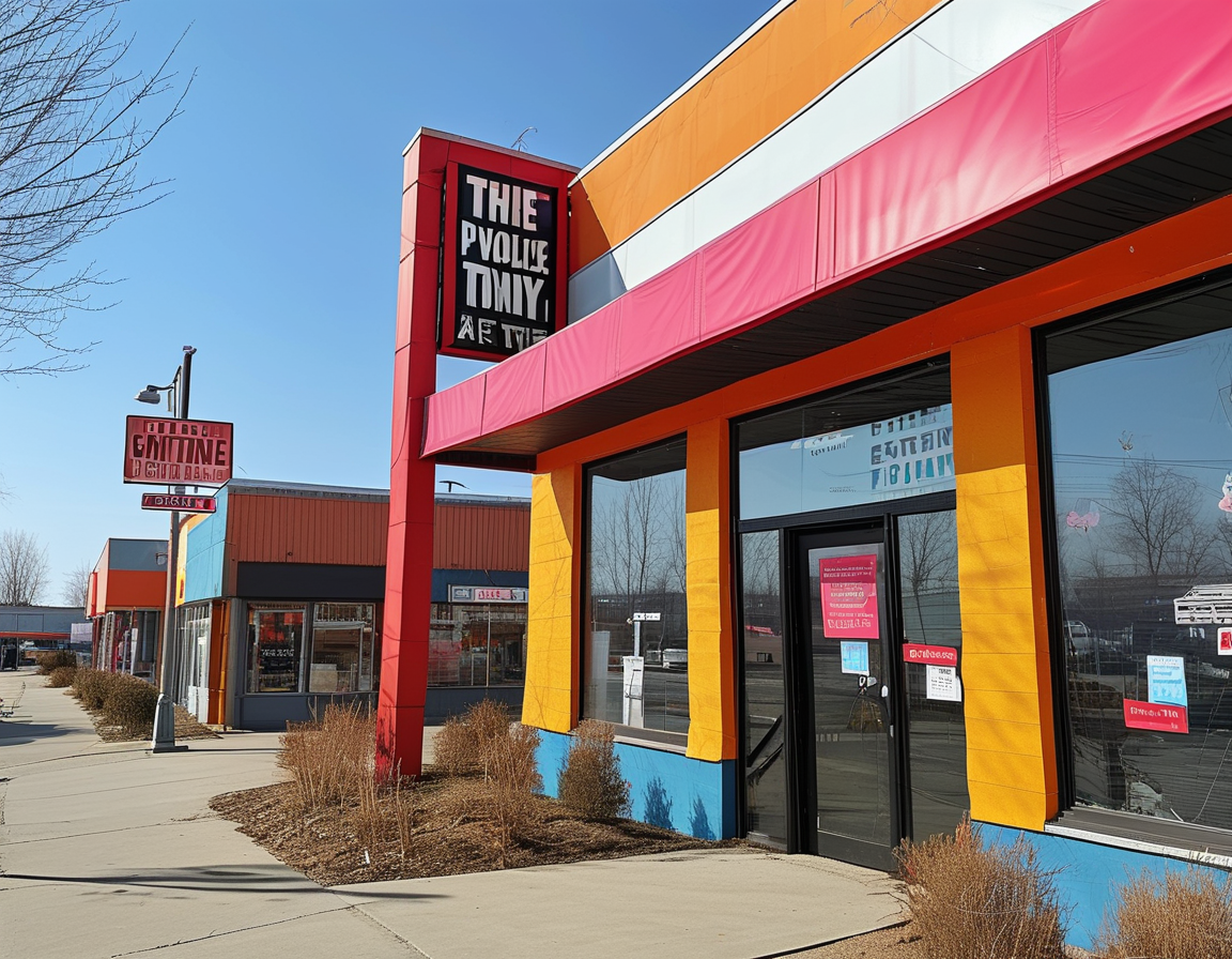 A storefront of Party City closed and with a 'Going Out of Business' sign, highlighting the impact of its closure on the community and employees.