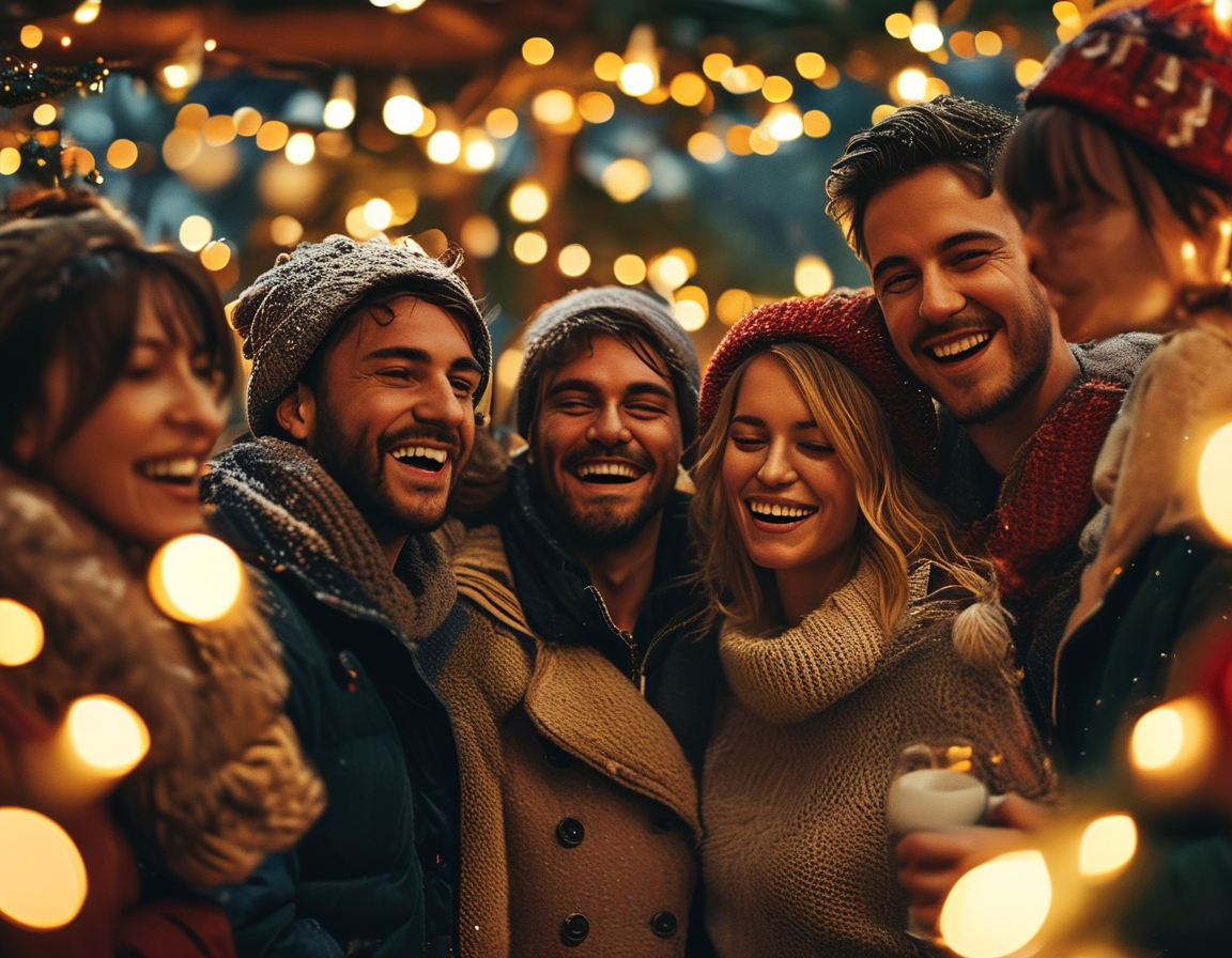 A vintage record player playing 'Last Christmas,' evoking a sense of timeless music across generations, with family members smiling and reminiscing in the background.