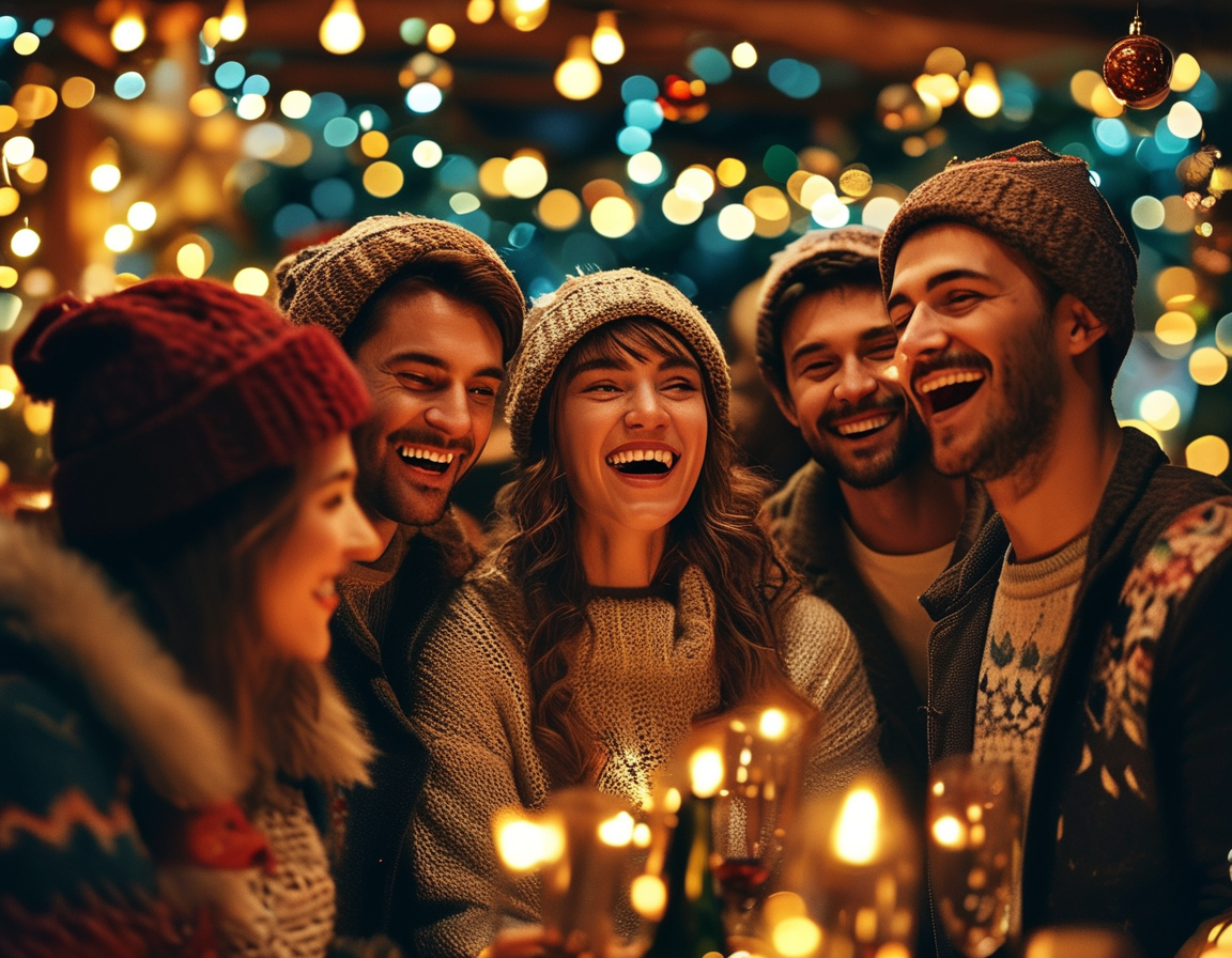 A festive winter scene with snow falling outside a window, as a family enjoys Christmas together, highlighting the song's themes of love and loss, and its connection to cherished memories.