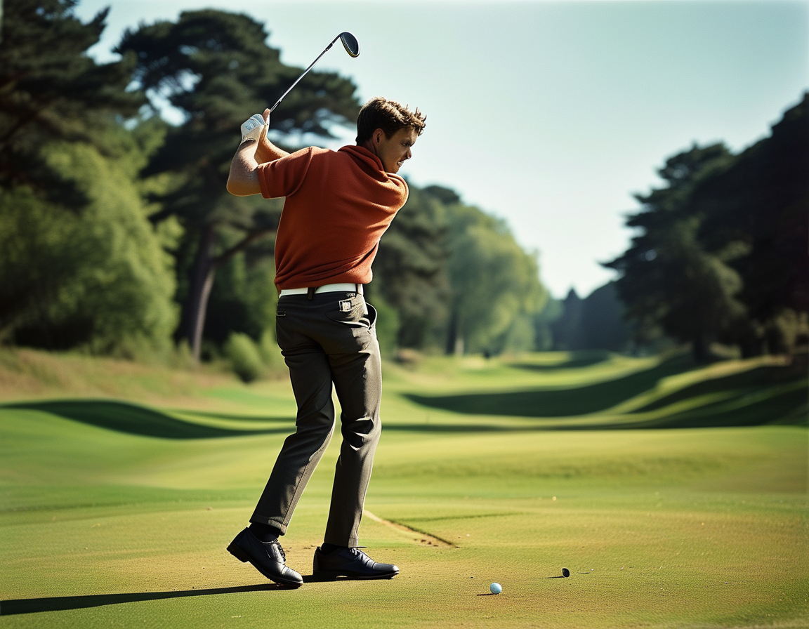 A close-up of Kjettrup smiling confidently while holding a golf club, demonstrating his excitement about joining Cleeks GC and embracing his new role in professional golf.