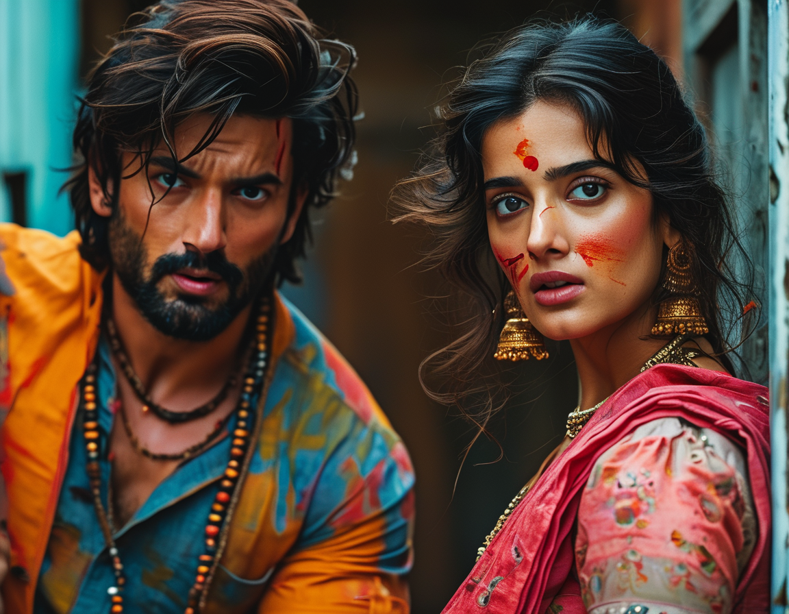 A vibrant poster of Bhool Bhulaiyaa 3 featuring Kartik Aaryan and Vidya Balan, showcasing thrilling elements combined with comedic undertones, inviting viewers to explore the film's story.