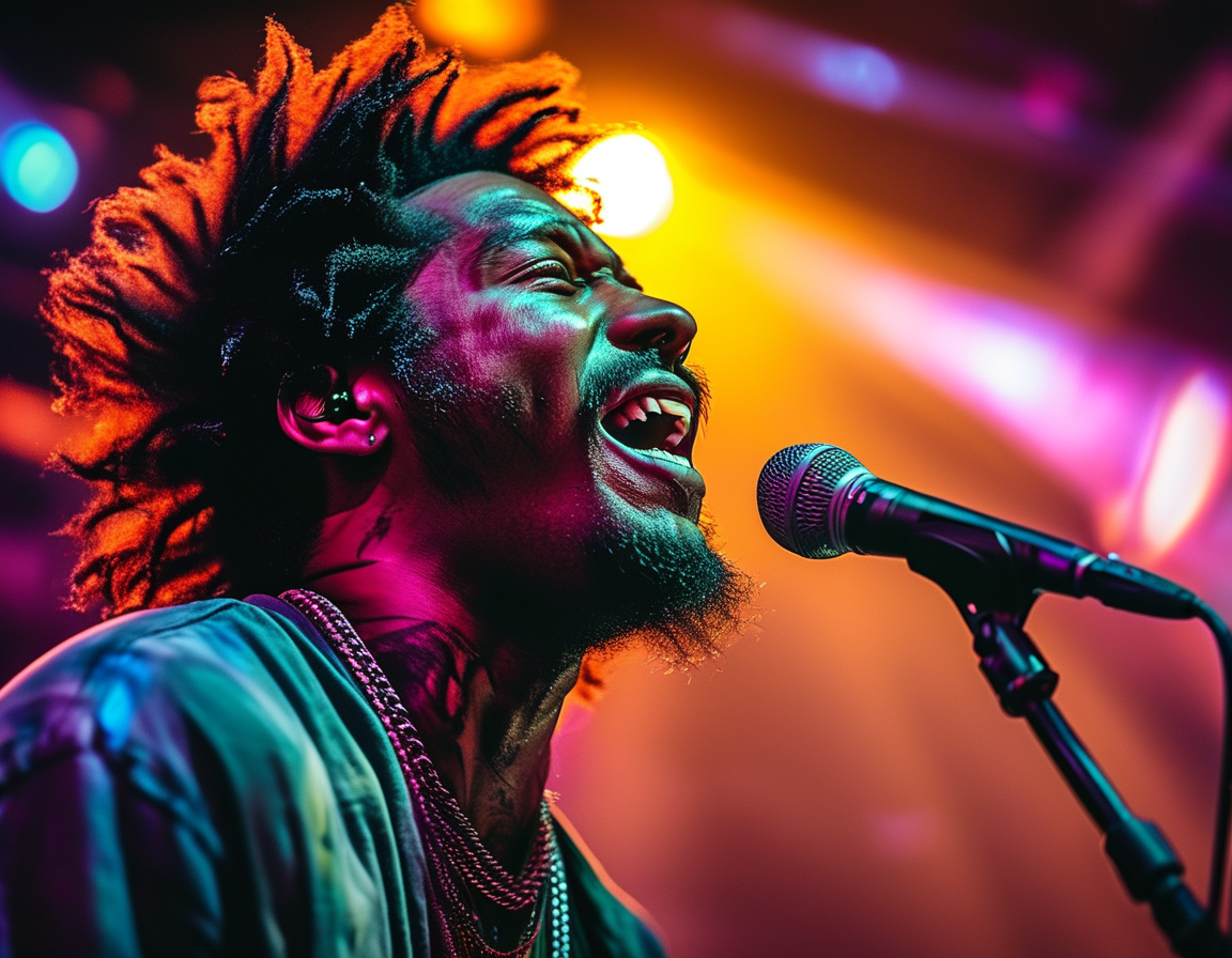 An artistic representation of a candlelight vigil, where fans gather to honor OG Maco's memory, embodying the sense of community and love surrounding his legacy.