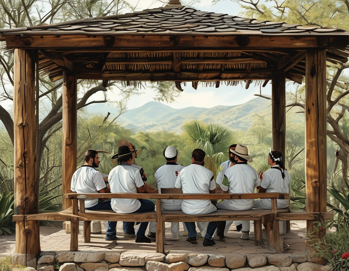 An open, peaceful Mexican landscape at sunset, symbolizing hope and renewal, representing the transformative journey of first responders seeking healing.
