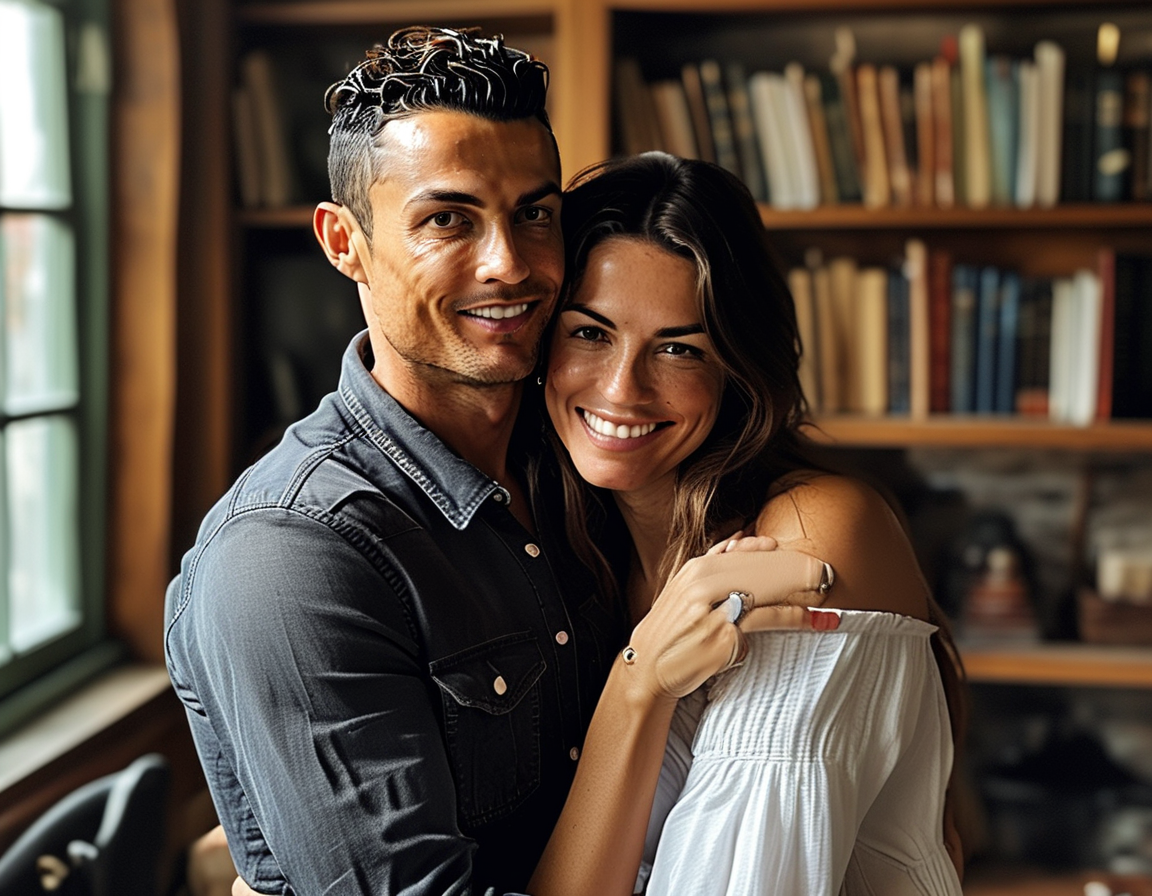 An emotional image capturing Ronaldo and Rodriguez together during a family celebration, showcasing their unity and resilience in the face of life's challenges.