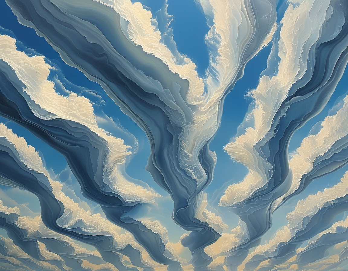 A breathtaking view of the sky filled with Undulatus Asperatus clouds, showcasing their wavy, rippled formations that resemble an artistic canvas in motion.
